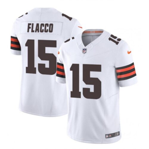 686284cbf365a_1 Men's Cleveland Browns #15 Joe Flacco White 2023 F.U.S.E. Vapor Limited Stitched Football Jersey
