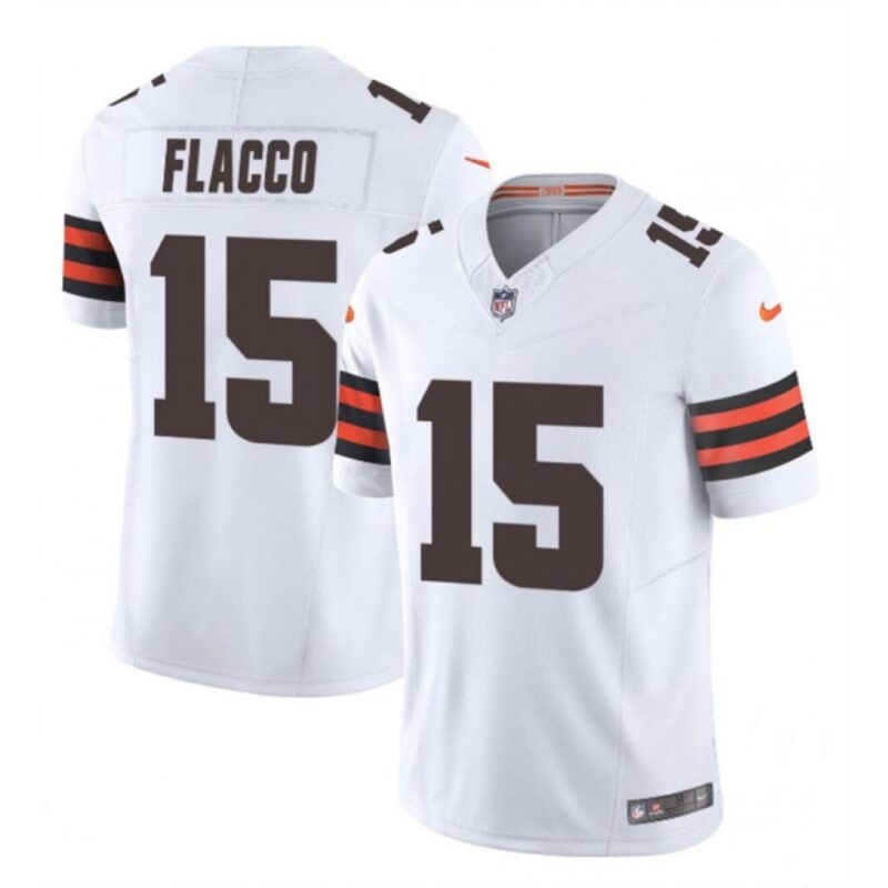 686284cbf365a_1 Men's Cleveland Browns #15 Joe Flacco White 2023 F.U.S.E. Vapor Limited Stitched Football Jersey