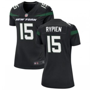 6862852438f5c_1 Women's New York Jets #15 Brett Rypien Black Stitched Football Jersey(Run Small)