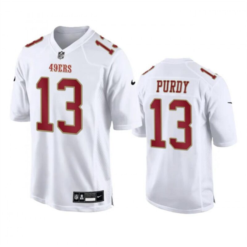 6862855c156ad_1 Men's San Francisco 49ers #13 Brock Purdy White Fashion Limited Stitched Football Game Jersey