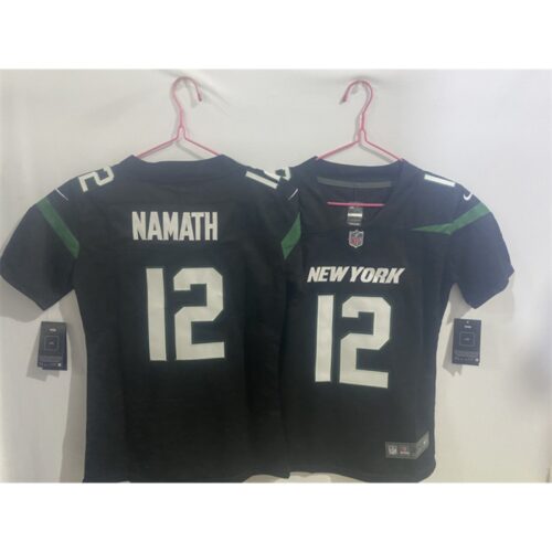 686285c518415_1 Youth New York Jets #12 Joe Namath Black Vapor Untouchable Limited Stitched Jersey