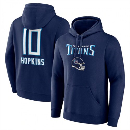 68628609b407b_1 Men's Tennessee Titans #10 DeAndre Hopkins Navy Team Wordmark Name & Number Pullover Hoodie