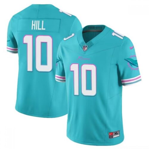 6862862366872_1 Men's Miami Dolphins #10 Tyreek Hill Aqua 2023 F.U.S.E Alternate Vapor Limited Stitched Football Jersey