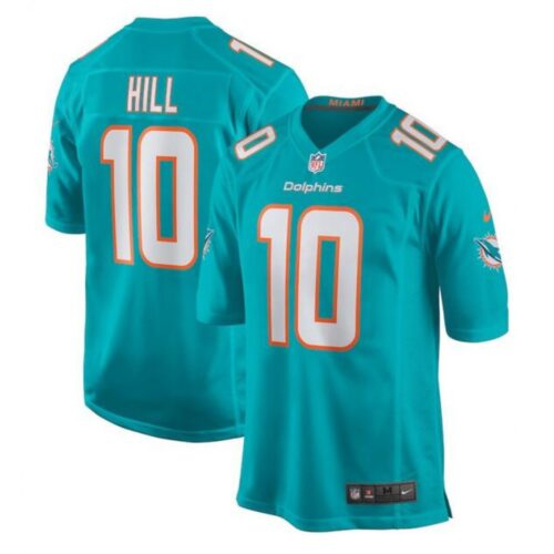 6862862e2e747_1 Men's Miami Dolphins #10 Tyreek Hill Aqua Stitched Game Jersey