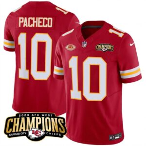 68628638b7326_1 Men's Kansas City Chiefs #10 Isiah Pacheco Red 2023 F.U.S.E. AFC West Champions With "NKH" Patch Vapor Untouchable Limited Stitched Jersey