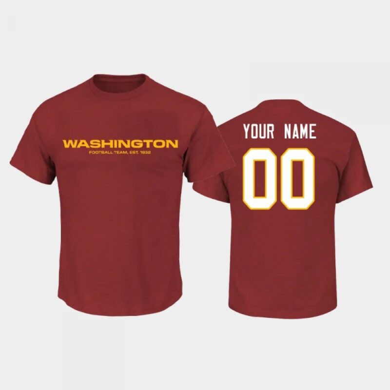 68629e5bf1fe2_1 Men's Washington Football Team ACTIVE PLAYER Name & Number Custom 2020 Red T-Shirt