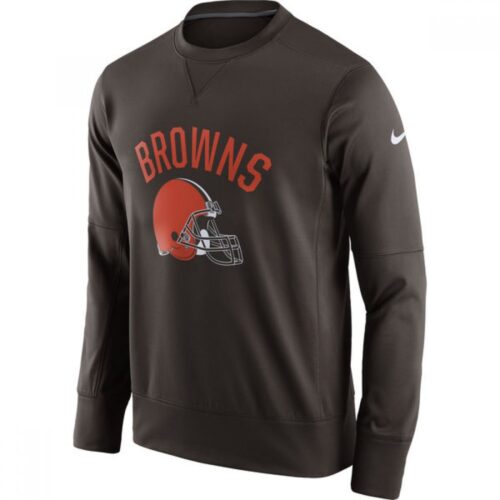 6862a1f21de9b_1 Men's Cleveland Browns Brown Sideline Circuit Performance Sweatshirt