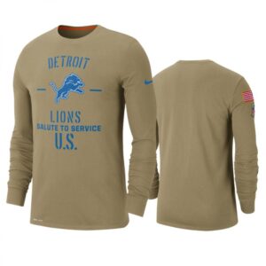 6862a1f57cca7_1 Men's Detroit Lions Tan 2019 Salute to Service Sideline Performance Long Sleeve Shirt