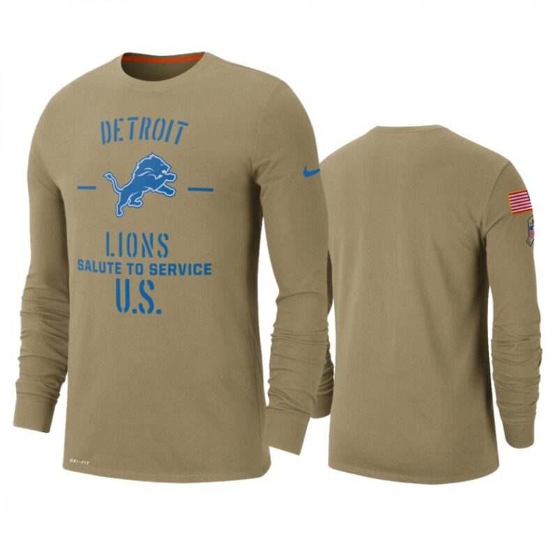 6862a1f57cca7_1 Men's Detroit Lions Tan 2019 Salute to Service Sideline Performance Long Sleeve Shirt