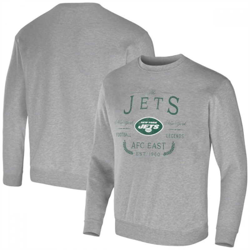 6862a216eee95_1 Men's New York Jets Gray Darius Rucker Collection Pullover Sweatshirt