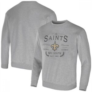 6862a226c481e_1 Men's New Orleans Saints Gray Darius Rucker Collection Pullover Sweatshirt