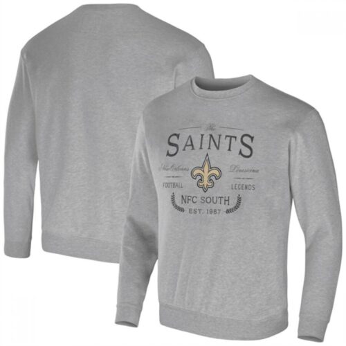 6862a226c481e_1 Men's New Orleans Saints Gray Darius Rucker Collection Pullover Sweatshirt
