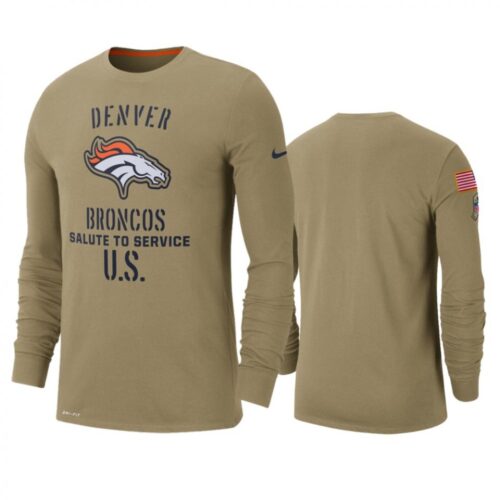 6862a2346cb68_1 Men's Denver Broncos Tan 2019 Salute to Service Sideline Performance Long Sleeve Shirt
