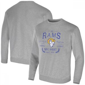 6862a25de1954_1 Men's Los Angeles Rams Gray Darius Rucker Collection Pullover Sweatshirt