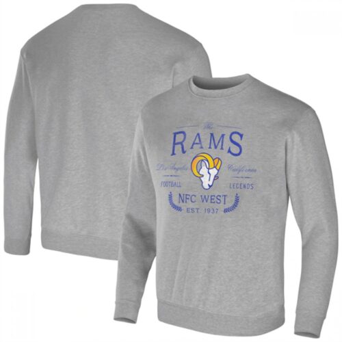 6862a25de1954_1 Men's Los Angeles Rams Gray Darius Rucker Collection Pullover Sweatshirt