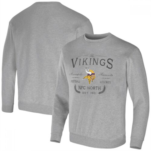 6862a26761246_1 Men's Minnesota Vikings Gray Darius Rucker Collection Pullover Sweatshirt