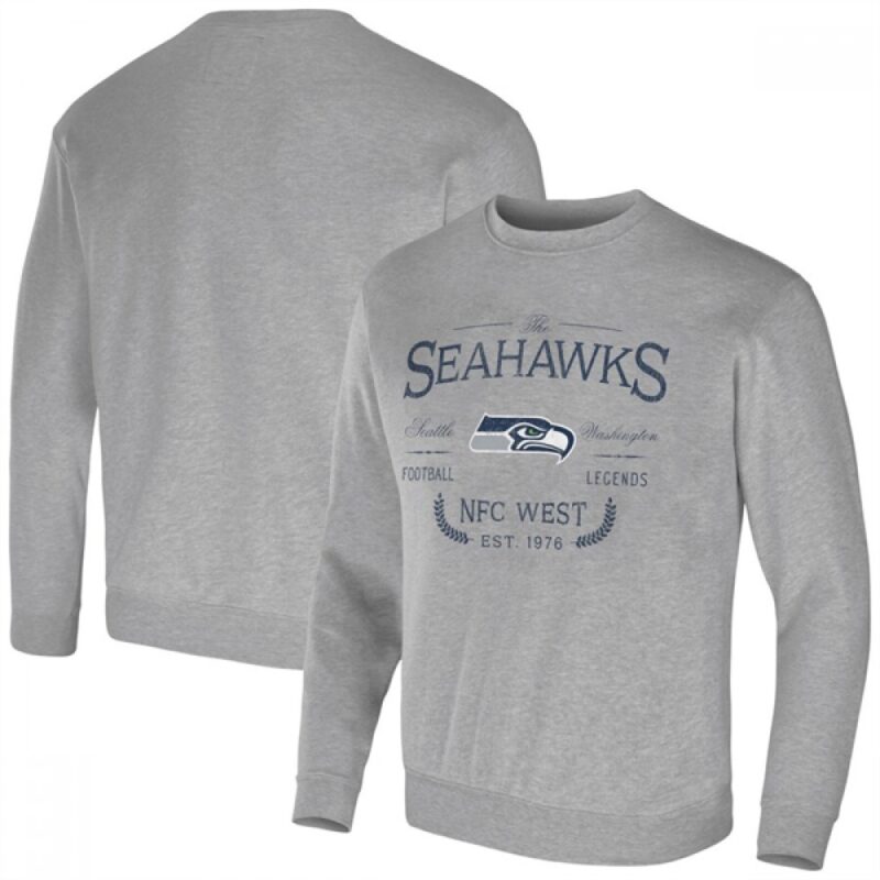 6862a2744b937_1 Men's Seattle Seahawks Gray Darius Rucker Collection Pullover Sweatshirt