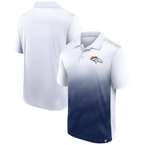 6862a636cca0a_1 Men's Denver Broncos White/Navy Iconic Parameter Sublimated Polo