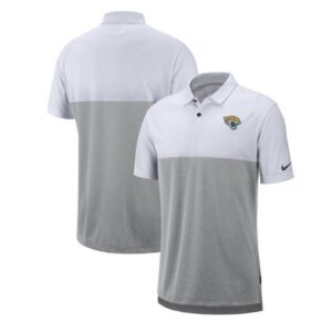 6862a64e4c847_1 Men's Jacksonville Jaguars White/Gray Sideline Early Season Performance Polo