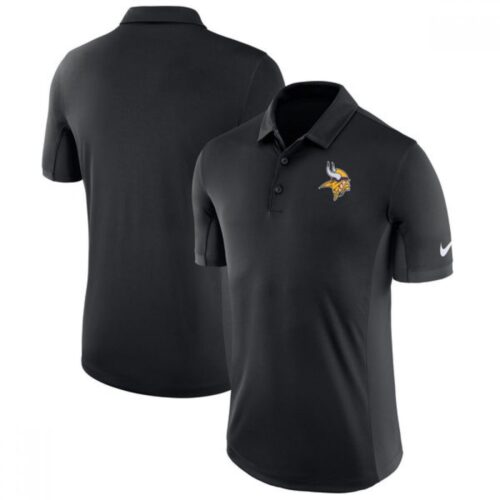 6862a65995f2d_1 Men's Minnesota Vikings Black Evergreen Polo