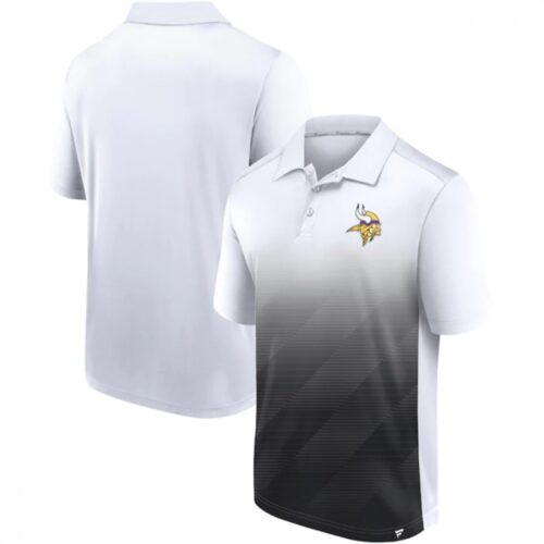 6862a65ca6649_1 Men's Minnesota Vikings White/Black Iconic Parameter Sublimated Polo