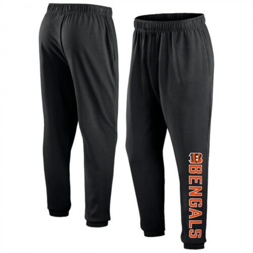 6862a68da5ac3_1 Men's Cincinnati Bengals Black Chop Block Fleece Sweatpants 1