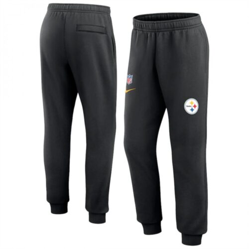 6862a6c9a95bd_1 Men's Pittsburgh Steelers Black From Tracking Sweatpants 001