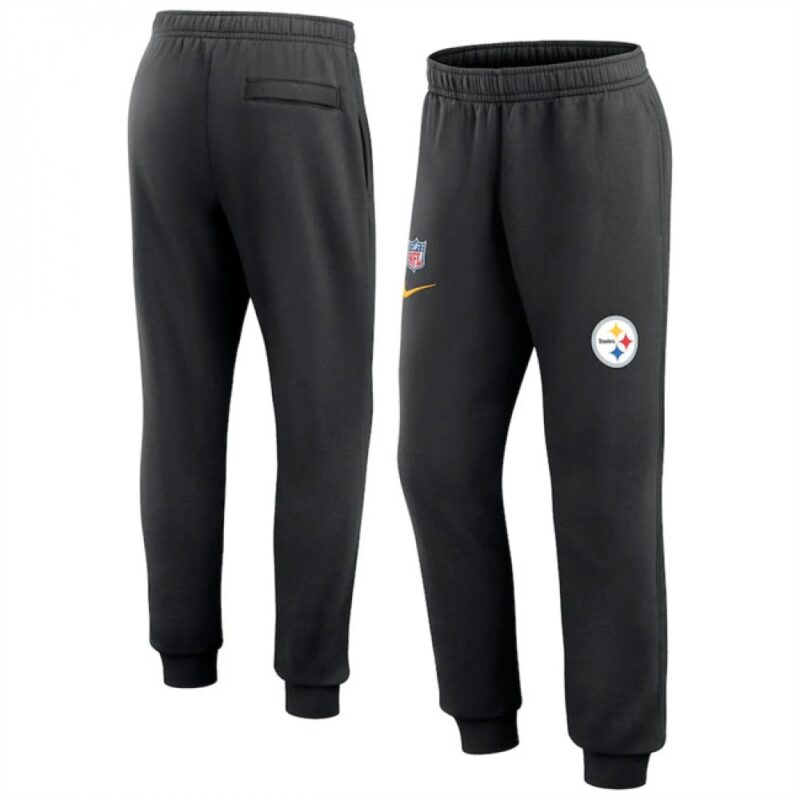 6862a6c9a95bd_1 Men's Pittsburgh Steelers Black From Tracking Sweatpants 001