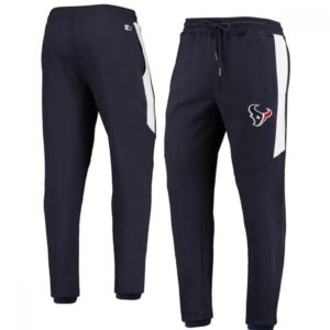6862a71a16787_1 Men's Houston Texans Starter Navy/White Goal Post Fleece Pants