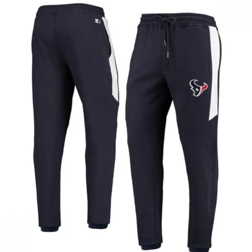 6862a71a16787_1 Men's Houston Texans Starter Navy/White Goal Post Fleece Pants