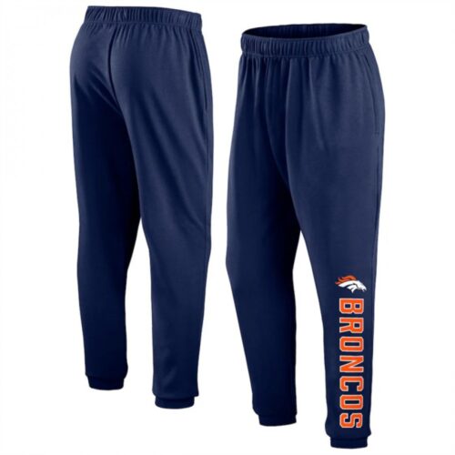 6862a76e9f89d_1 Men's Denver Broncos Navy Chop Block Fleece Sweatpants