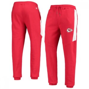 6862a795bed0f_1 Men's Kansas City Chiefs Starter Red /White Goal Post Fleece Pants