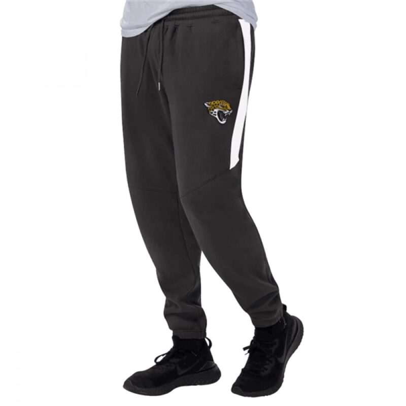 6862a79f4e601_1 Men's Jacksonville Jaguars Starter Black/White Goal Post Fleece Pants