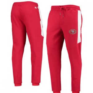 6862a7bac4e90_1 Men's San Francisco 49ers Starter Scarlet/White Goal Post Fleece Pants