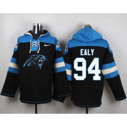 6862a8c39e4f7_1 Panthers #94 Kony Ealy Black Player Pullover NFL Hoodie