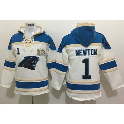 6862a910b271f_1 Panthers #1 Cam Newton White Super Bowl 50 Sawyer Hoodie Sweatshirt NFL Hoodie