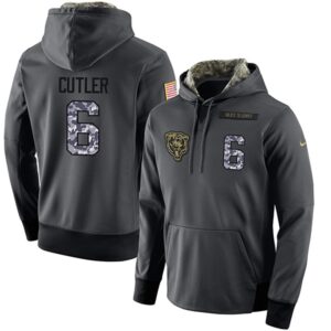 6862a935c046c_1 NFL Men's Chicago Bears #6 Jay Cutler Stitched Black Anthracite Salute to Service Player Performance Hoodie