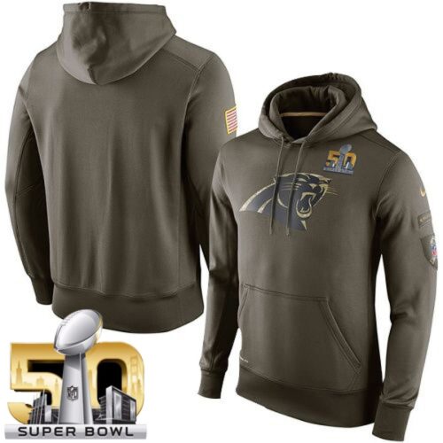 6862aa7007ed9_1 Men's Carolina Panthers Super Bowl 50 Olive Salute To Service KO Performance Hoodie