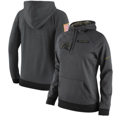 6862aa9fbdf49_1 Women's Carolina Panthers Anthracite Salute to Service Player Performance Hoodie