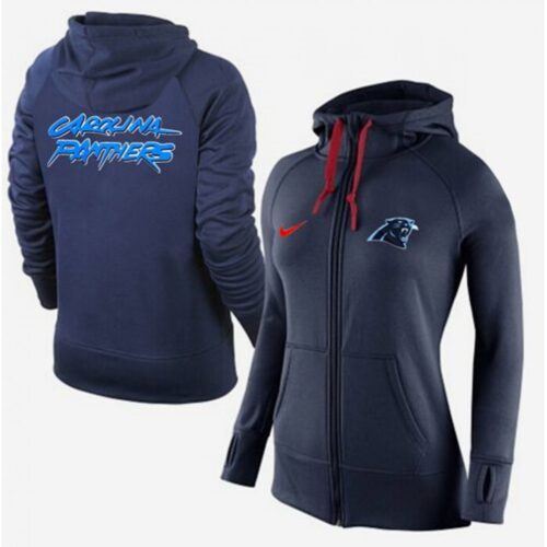 6862aab2556a0_1 Women's Carolina Panthers Full-Zip Performance Hoodie Dark Blue