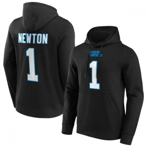 6862abe617f00_1 Men's Carolina Panthers #1 Cam Newton Black Hoodie