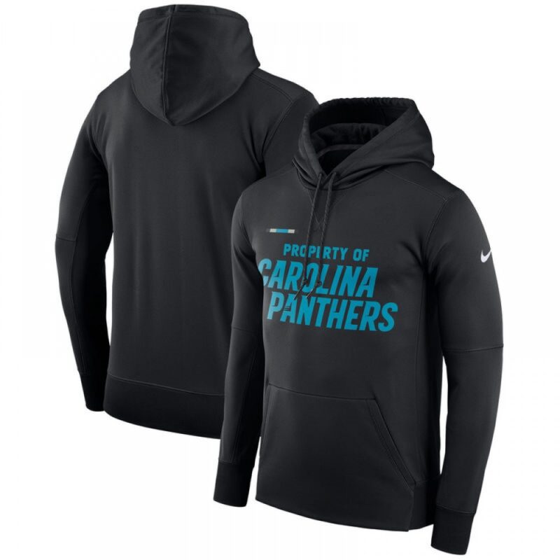 6862ac0f6bf16_1 Men's Carolina Panthers Black Sideline Property Of Performance Pullover Hoodie