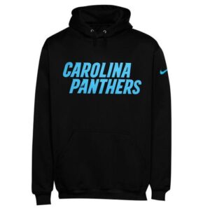 6862ac3383120_1 Men's Carolina Panthers Black KO Wordmark Performance Hoodie