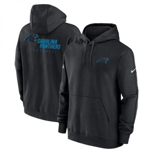 6862ac4dabdf0_1 Men's Carolina Panthers Black Sideline Club Fleece Pullover Hoodie