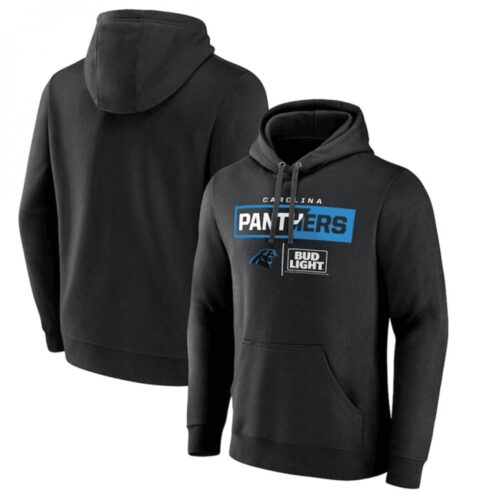 6862ac57bdf15_1 Men's Carolina Panthers Black x Bud Light Pullover Hoodie