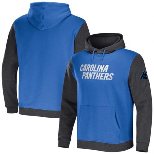 6862aca6d2918_1 Men's Carolina Panthers x Darius Rucker Collection Blue/Charcoal Colorblock Pullover Hoodie