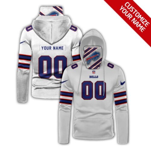 6862acf36033f_1 Men's Buffalo Bills 2020 White Customize Hoodie Mask