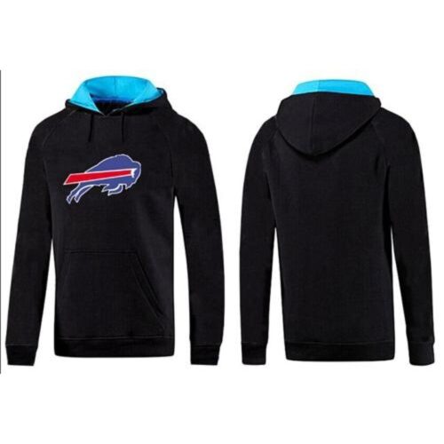 6862ad5478c3a_1 Buffalo Bills Logo Pullover Hoodie Black & Blue