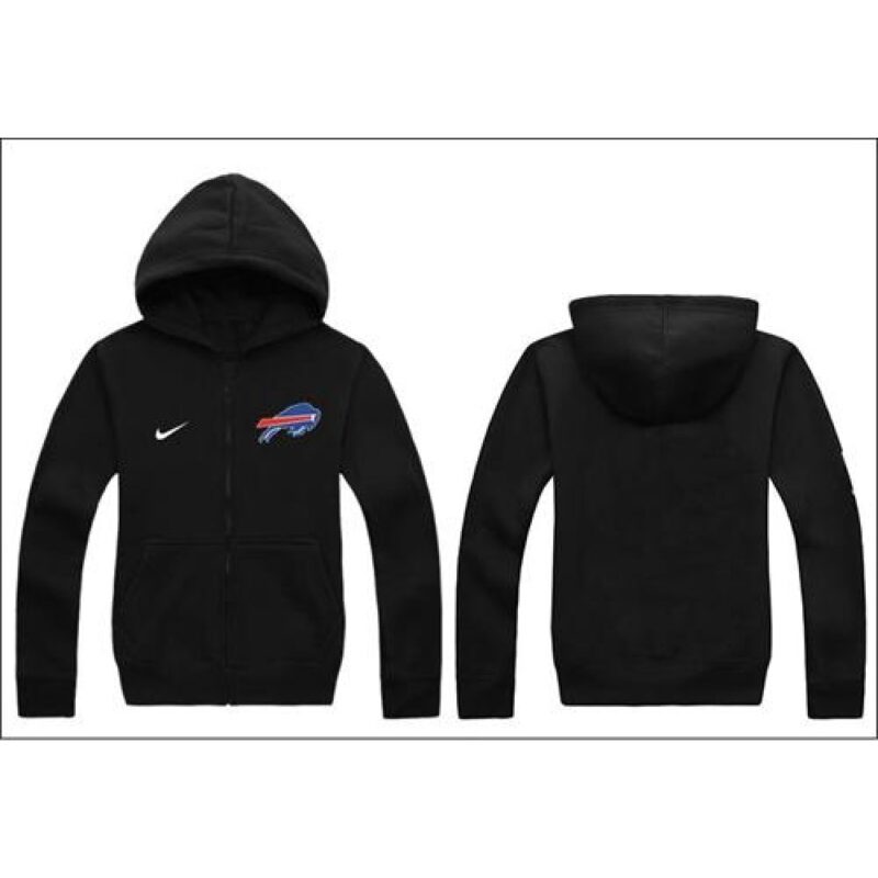 6862ad591ad11_1 Buffalo Bills Authentic Logo Hoodie Black