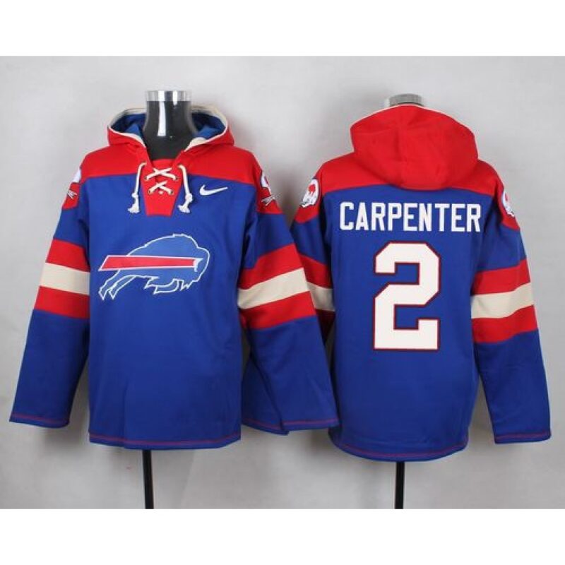 6862ad820dce2_1 Bills #2 Dan Carpenter Royal Blue Player Pullover NFL Hoodie